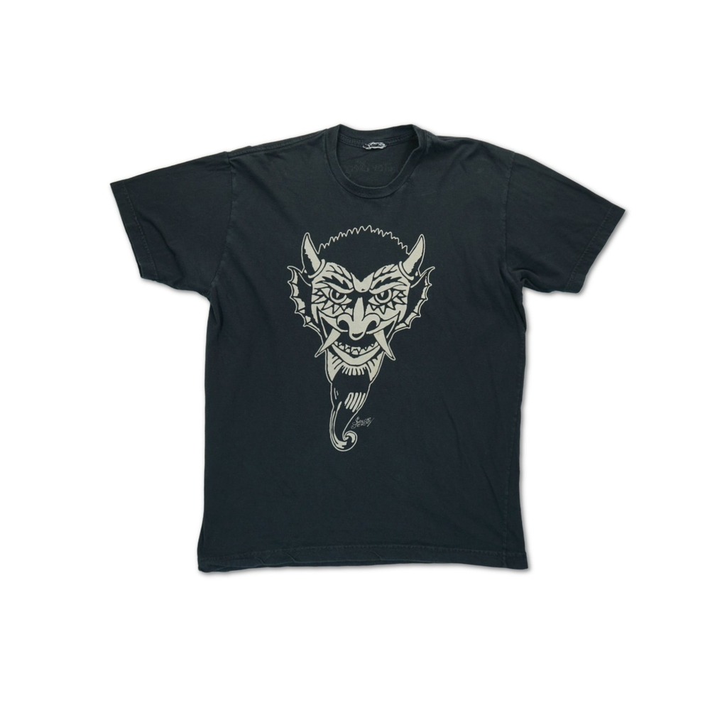 Sailor Jerry Tee Men's Devil Print Size XL Black Short Sleeve